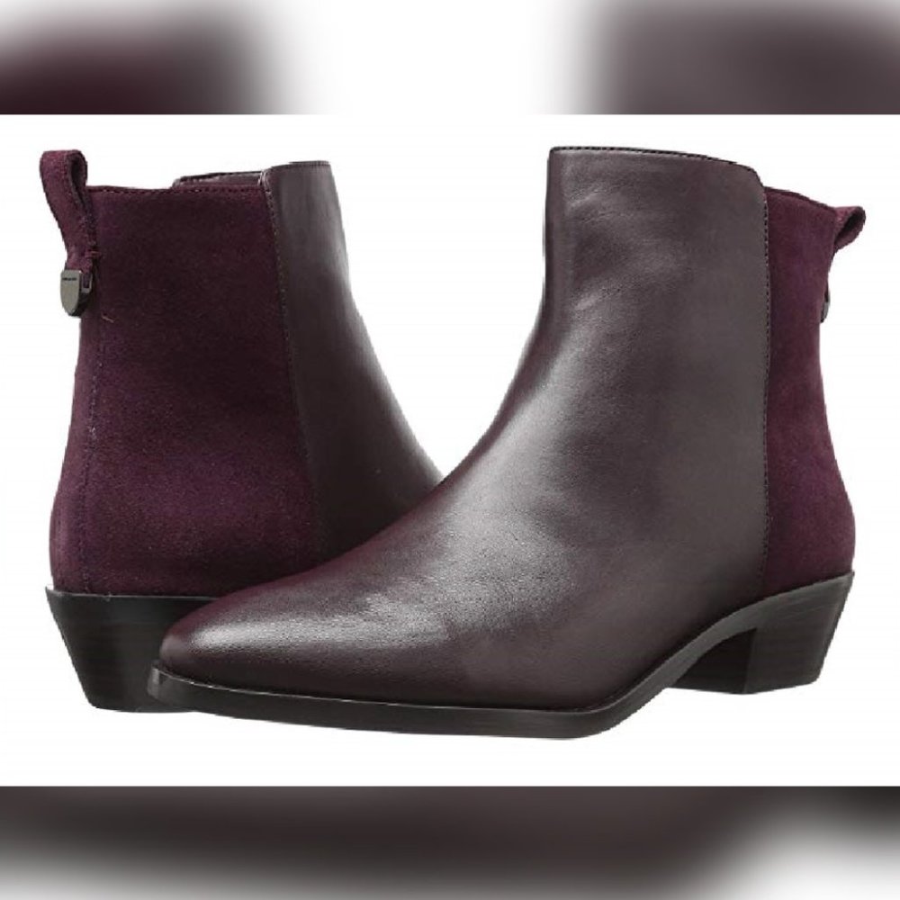 Coach Carmen Ankle Booties Oxblood Suede Leather Women’s 7.5 NIB - Picture 3 of 15